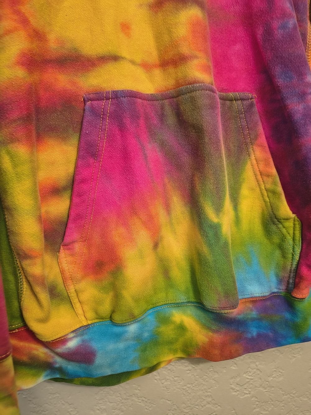 Men's Heavyduty M Tie-Dye Hoodie - Vibrant - Beach - Hippie - Rainbow - Picture 4 of 5